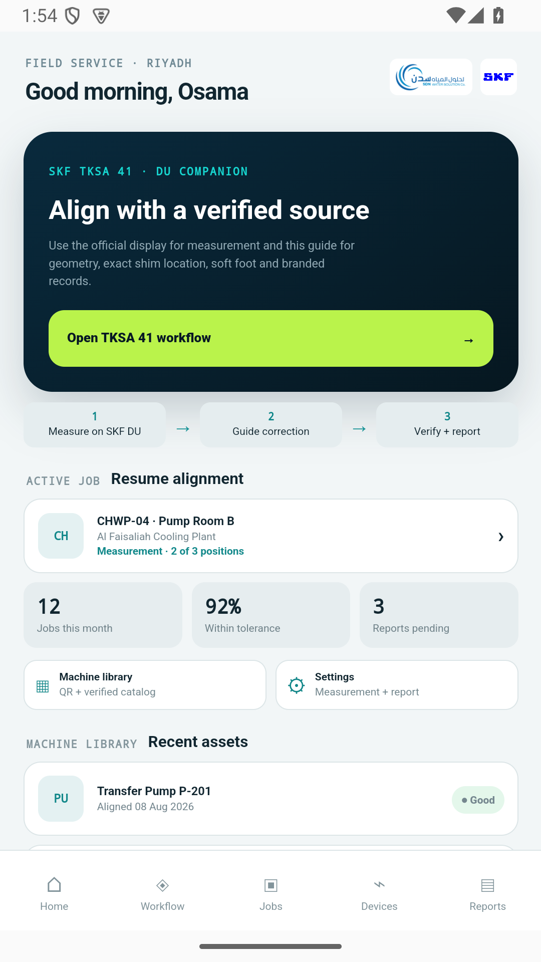 Engineering Field Tools — Alignment companion · demo data